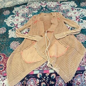 Free People Cream Knit Sweater